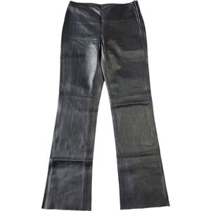 Express women’s black 100% leather bootcut pants size 5/6